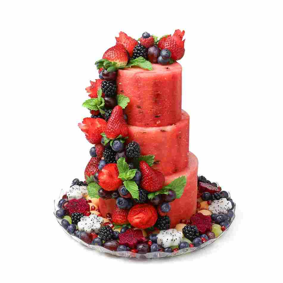 The Berry Tower 3 Tier Melon cake - 33cm