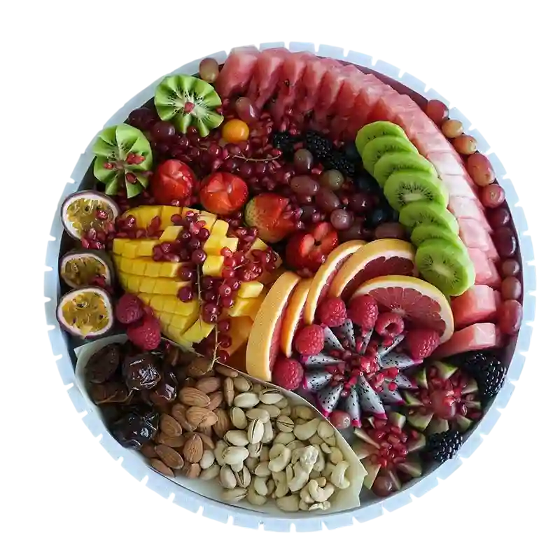 Nuts And Cut Fruits Platter