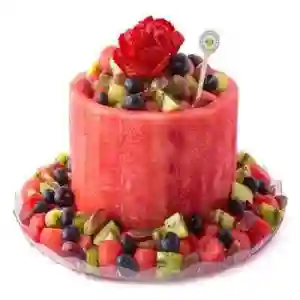 1 Tier Rose Watermelon Cake